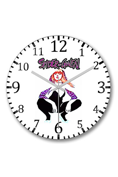 BASKI DÜNYASI Ceas de perete Spider Gwen din sticlă autentică bombată