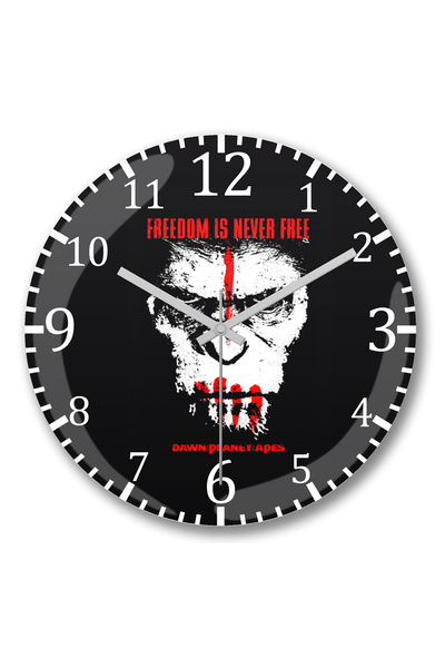BASKI DÜNYASI Ceas de perete Dawn Planet Apes din sticlă autentică bombată