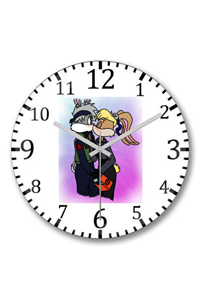 BASKI DÜNYASI ساعة حائط لوني تونز لولا باني آند باغز من الزجاج الحقيقي المنحني