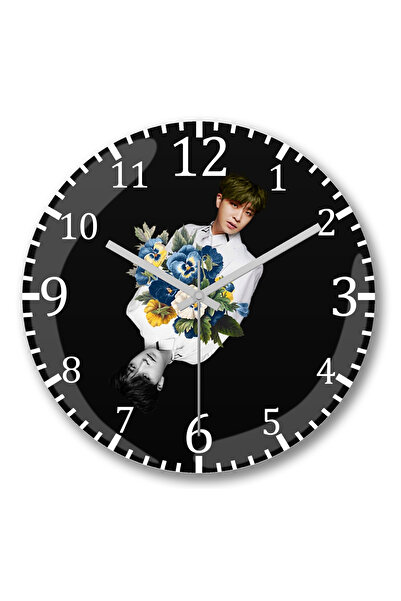 BASKI DÜNYASI Ceas de perete Got7 Youngjae din sticlă autentică bombată