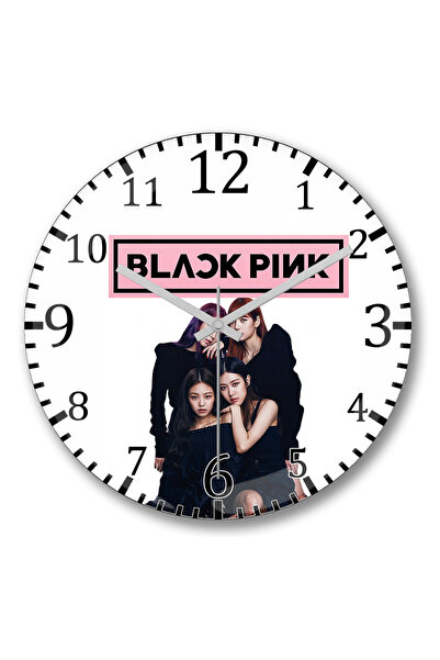 BASKI DÜNYASI Blackpink 00 Ρολόι τοίχου κυρτό από αληθινό γυαλί