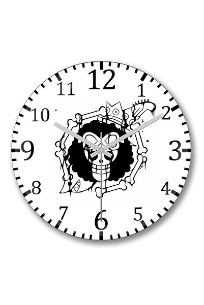 BASKI DÜNYASI ساعة حائط بروك قطعة واحدة من الزجاج الحقيقي المنحني