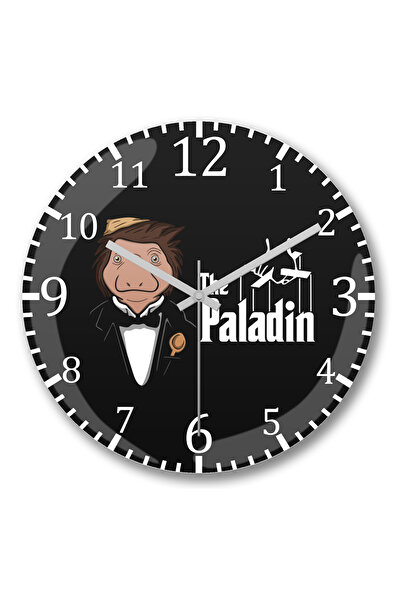 BASKI DÜNYASI ساعة حائط بالادين من الكريستال الداكن من الزجاج الحقيقي المنحني