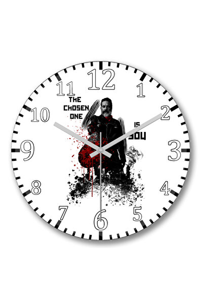 BASKI DÜNYASI Ceas de perete Negan The Chosen One is You din sticlă autentică...