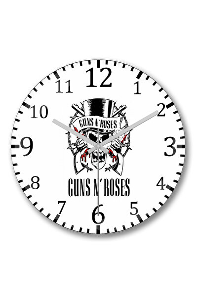BASKI DÜNYASI Ceas de perete Banda Guns N´ Roses din sticlă autentică bombată