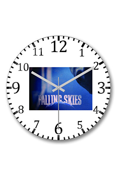 BASKI DÜNYASI ساعة حائط السماء الساقطة من الزجاج الحقيقي المنحني