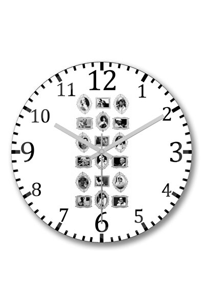 BASKI DÜNYASI Ceas de perete Retratos dos Bambas din sticlă autentică