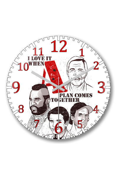 BASKI DÜNYASI مجموعة من ساعات الحائط المنحنية من الزجاج الحقيقي