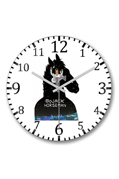BASKI DÜNYASI Ceas de perete BoJack Horseman din sticlă de sticlă autentică