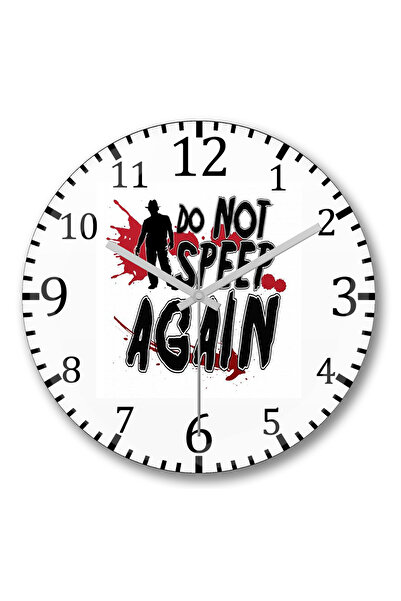 BASKI DÜNYASI Ceas de perete Do No Sleep Again din sticlă autentică bombată