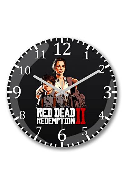 BASKI DÜNYASI Red Dead Redemption 2 Hosea Ceas de perete Sticlă reală curbată