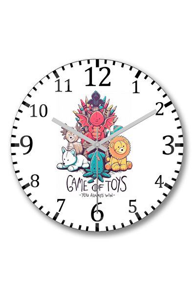 BASKI DÜNYASI لعبة ساعة الحائط من الزجاج الحقيقي المنحني