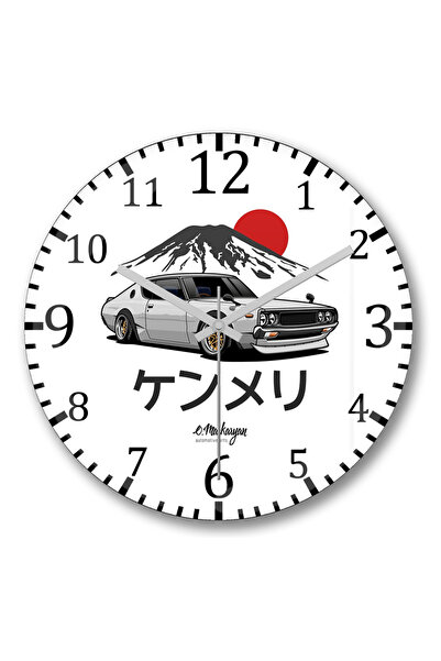 BASKI DÜNYASI Ceas de perete Skyline Gtr Kenmeri Sticlă reală curbată