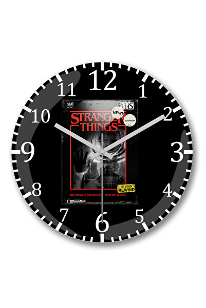 BASKI DÜNYASI Ceas de perete vintage Stranger Things din sticlă autentică bom...