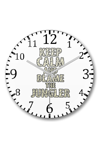 BASKI DÜNYASI Păstrați calmul și vindecați ceasul de perete Jungler, din stic...
