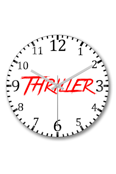 BASKI DÜNYASI Ceas de perete Thriller din sticlă autentică bombată