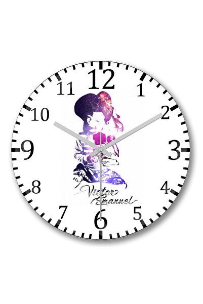 BASKI DÜNYASI فيكتور إيمانويل تخصيص صور Suas Proprias Contato ساعة حائط من ال...