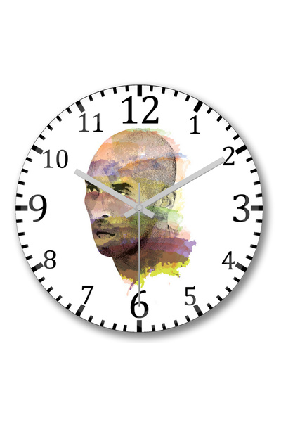 BASKI DÜNYASI Ceas de perete Black Mamba din sticlă autentică bombată