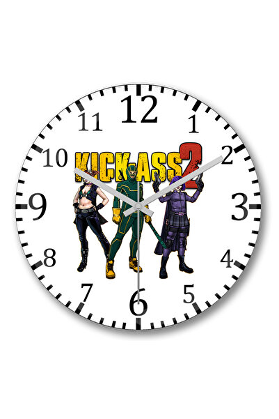 BASKI DÜNYASI Ceas de perete Kick Ass 03 din sticlă de veritabilă sticlă