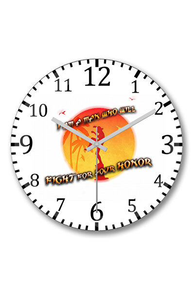 BASKI DÜNYASI ساعة حائط Glory Of Love من الزجاج الحقيقي المنحني