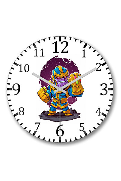 BASKI DÜNYASI Ceas de perete Thanos din sticlă autentică bombată