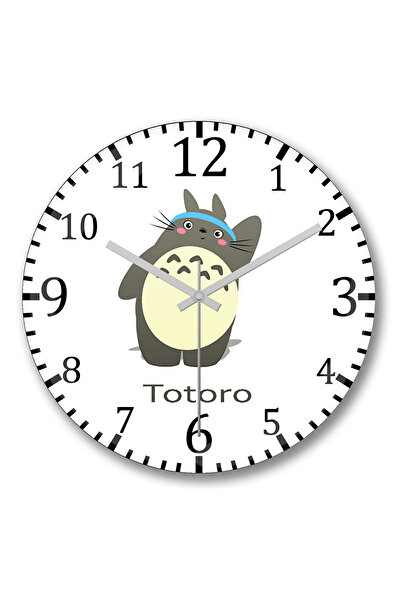 BASKI DÜNYASI ساعة حائط Totoro8 من الزجاج الحقيقي المنحني