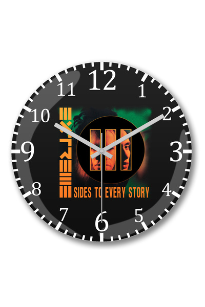 BASKI DÜNYASI 3 جوانب متطرفة لكل قصة ساعة حائط من الزجاج الحقيقي المنحني