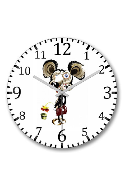 BASKI DÜNYASI ساعة حائط بيزارو راتو من الزجاج الحقيقي المنحني