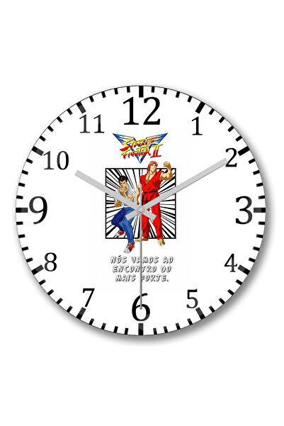 BASKI DÜNYASI Ceas de perete Street Fighter SF Victory din sticlă autentică b...
