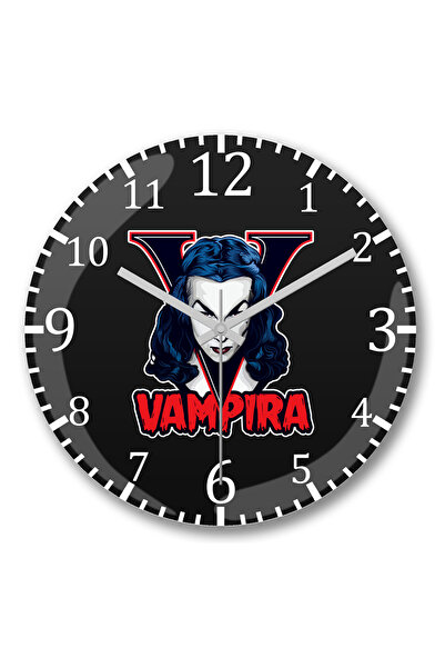 BASKI DÜNYASI Ceas de perete Vampira Vampir din sticlă autentică bombată