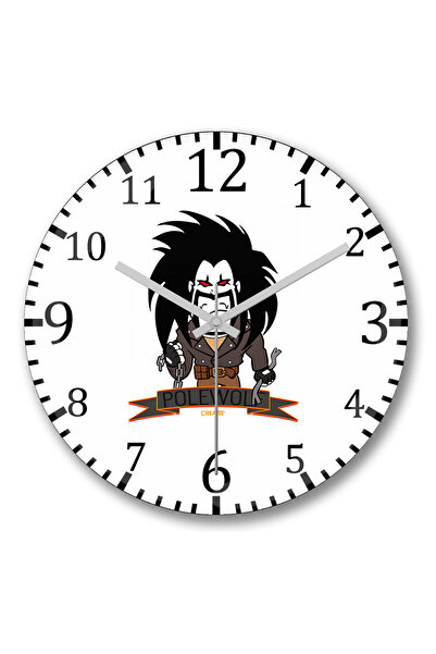 BASKI DÜNYASI ساعة حائط بولوولف من الزجاج الحقيقي المنحني