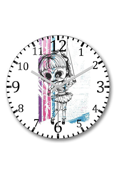 BASKI DÜNYASI ساعة حائط بونيكا من الزجاج الحقيقي المنحني