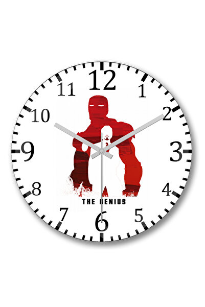 BASKI DÜNYASI Генуа Железен стенен часовник Bombeli Real Glass