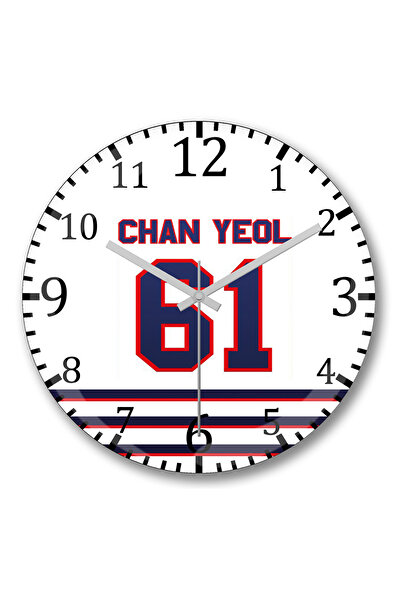 BASKI DÜNYASI Ceas de perete Exo Chanyeol 61 din sticlă autentică bombată