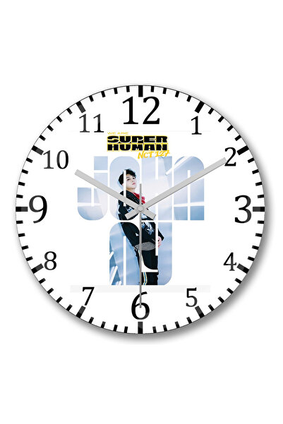 BASKI DÜNYASI NCT 127 ساعة حائط جوني خارقة من الزجاج الحقيقي