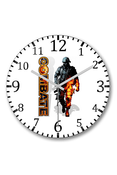 BASKI DÜNYASI Ceas de perete O Combate din sticlă autentică bombată