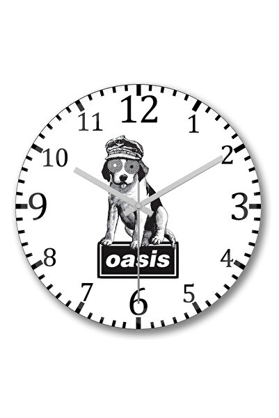 BASKI DÜNYASI Oasis1 ساعة حائط من الزجاج الحقيقي المنحني