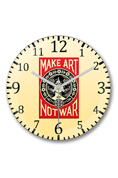 BASKI DÜNYASI Ceas de perete Make Art din sticlă autentică bombată