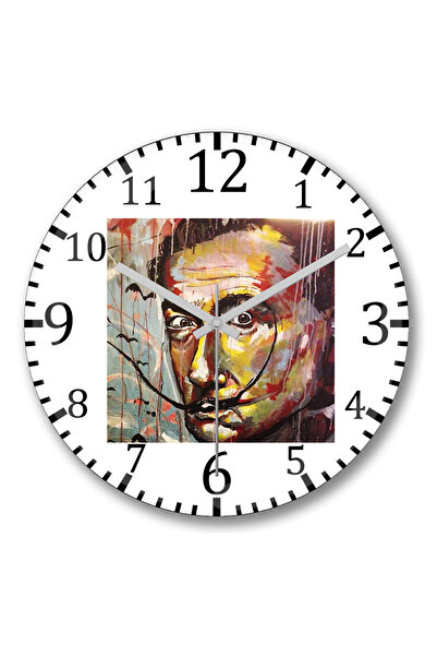BASKI DÜNYASI Ceas de perete Salvador Dali din sticlă autentică bombată
