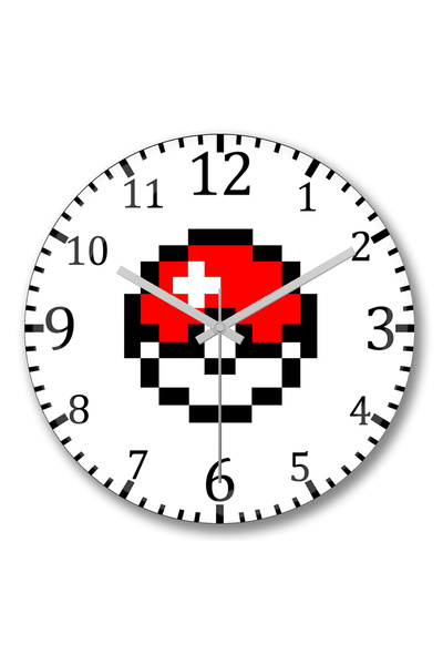 BASKI DÜNYASI Ceas de perete Pokeball Pokemon Go Pikachu din sticlă autentică...