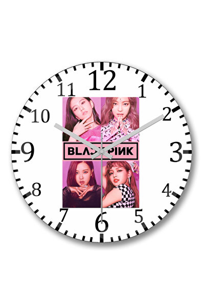 BASKI DÜNYASI Ceas de perete Blackpink Sticlă reală curbată