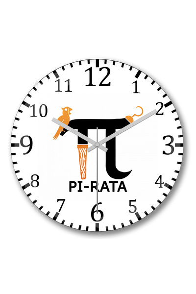 BASKI DÜNYASI Ceas de perete Pi Rata din sticlă autentică bombată