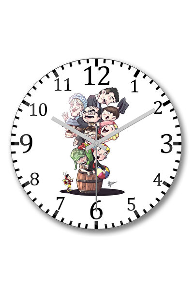 BASKI DÜNYASI ساعة حائط شافيس من الزجاج الحقيقي المنحني