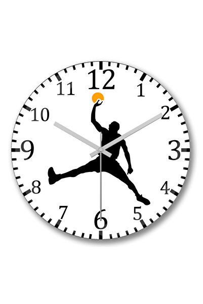 BASKI DÜNYASI Ceas de perete Michael Jordan1 din sticlă autentică bombată