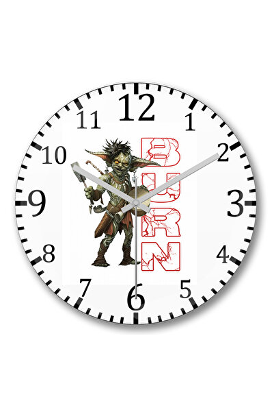 BASKI DÜNYASI Ceas de perete Goblin Burn din sticlă autentică bombată