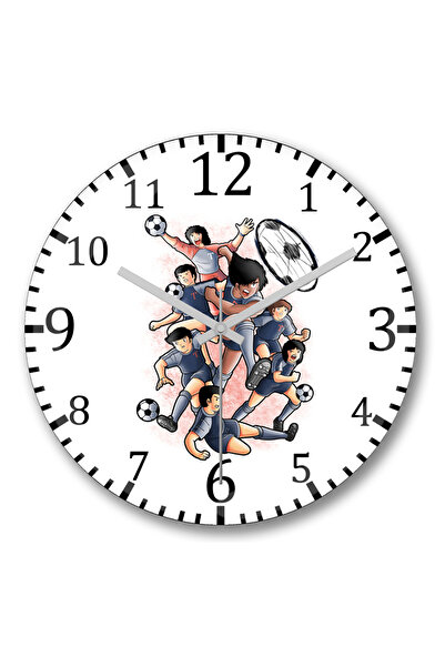BASKI DÜNYASI Ceas de perete Captain Tsubasa din sticlă autentică bombată