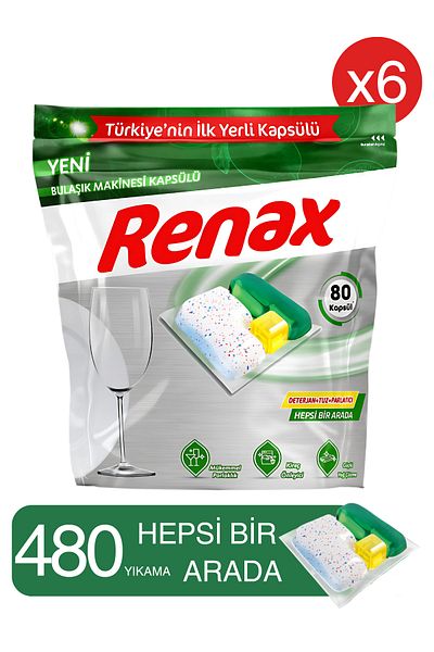 RENAX 480 Li Dishwasher Capsules All in One