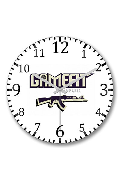 BASKI DÜNYASI Ceas de perete Gamefit Estamparia din sticlă autentică bombată