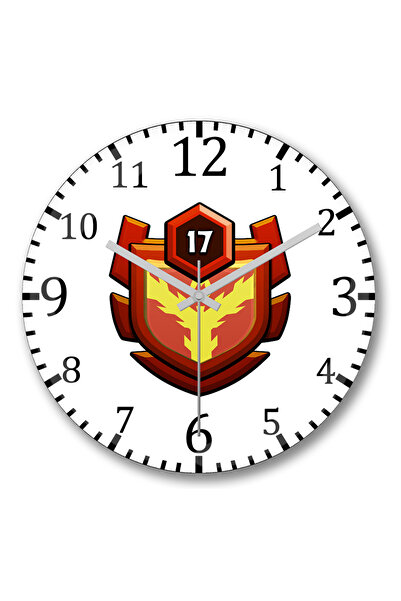 BASKI DÜNYASI Ceas de perete cu logo Clash Of Clans Royale din sticlă autenti...