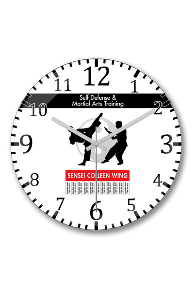 BASKI DÜNYASI Ceas de perete Marvel Chikara Dojo Flyer din sticlă autentică bombată